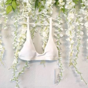 Brand New Textured White Bikini Top